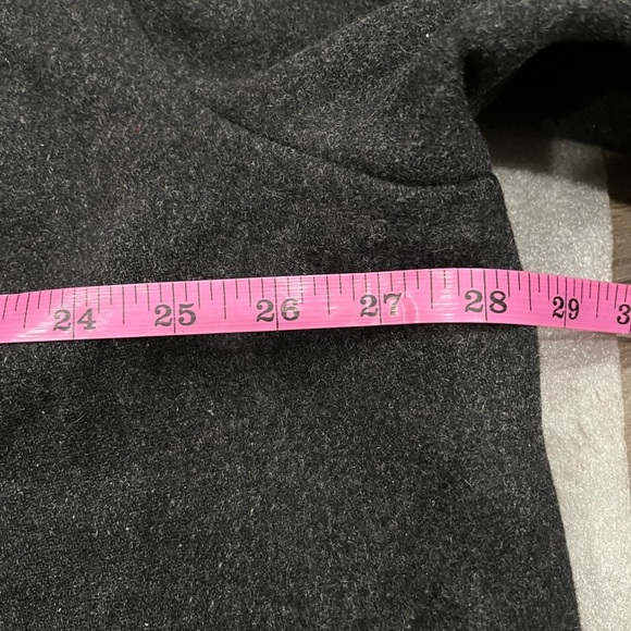 [3XL]American Eagle Men Black Insulated Wool Pea Coat Jacket Zip Snap Closure - Picture 6 of 9